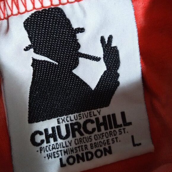 Vintage 90s Churchill London Spell Out Reverse Tie Dye T-Shirt - Picture 6 of 7